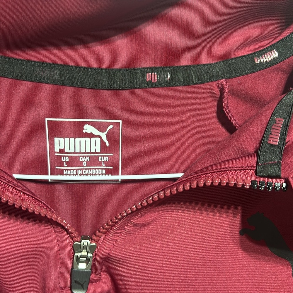 Puma maroon quarter zip light weight sweatshirt - Picture 5 of 6